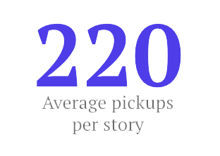 220 Average Pickups Per Story
